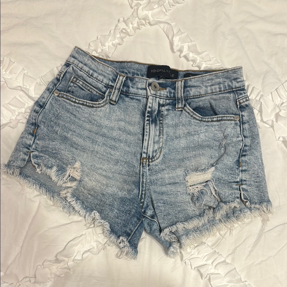 Kendall & Kylie Women's Blue Denim Shorts